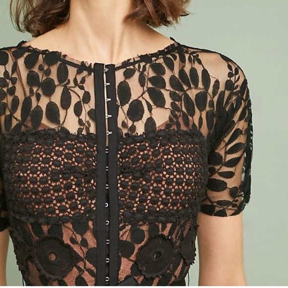 Elegant Black Lace Dress - Picture 3 of 5